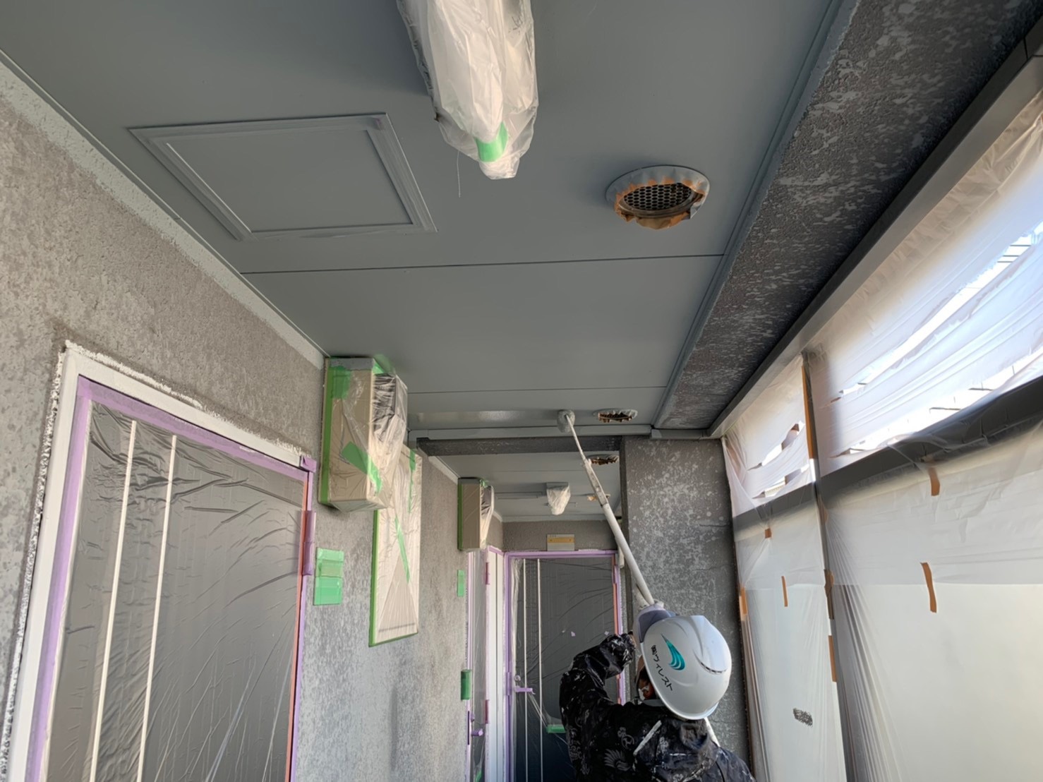 文京区　マンション廊下塗装